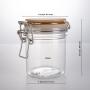 250Ml Clear PET Jar Sealed Canister Food Storage Container PET Containers Storage Jars For Loose Tea Coffee Bean Sugar Salt